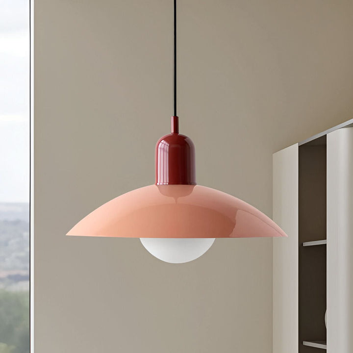Stornfield | Modern Macaron Bauhaus Pendant Light – Iron Shade