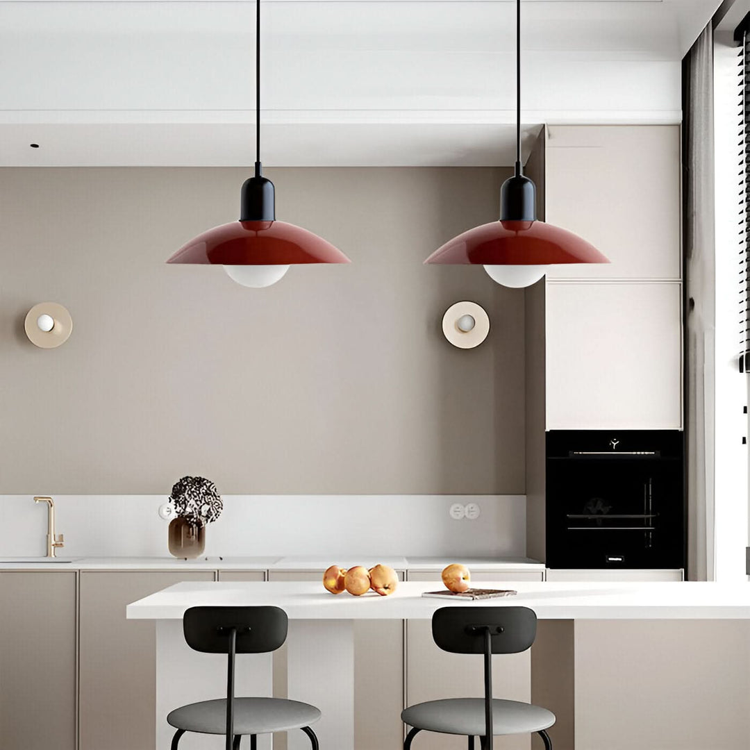 Stornfield | Modern Macaron Bauhaus Pendant Light – Iron Shade