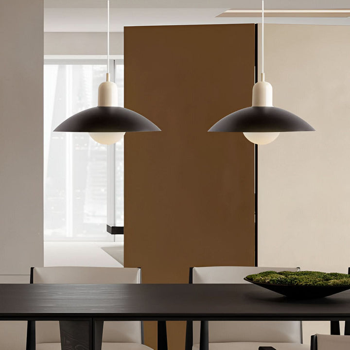 Stornfield | Modern Macaron Bauhaus Pendant Light – Iron Shade