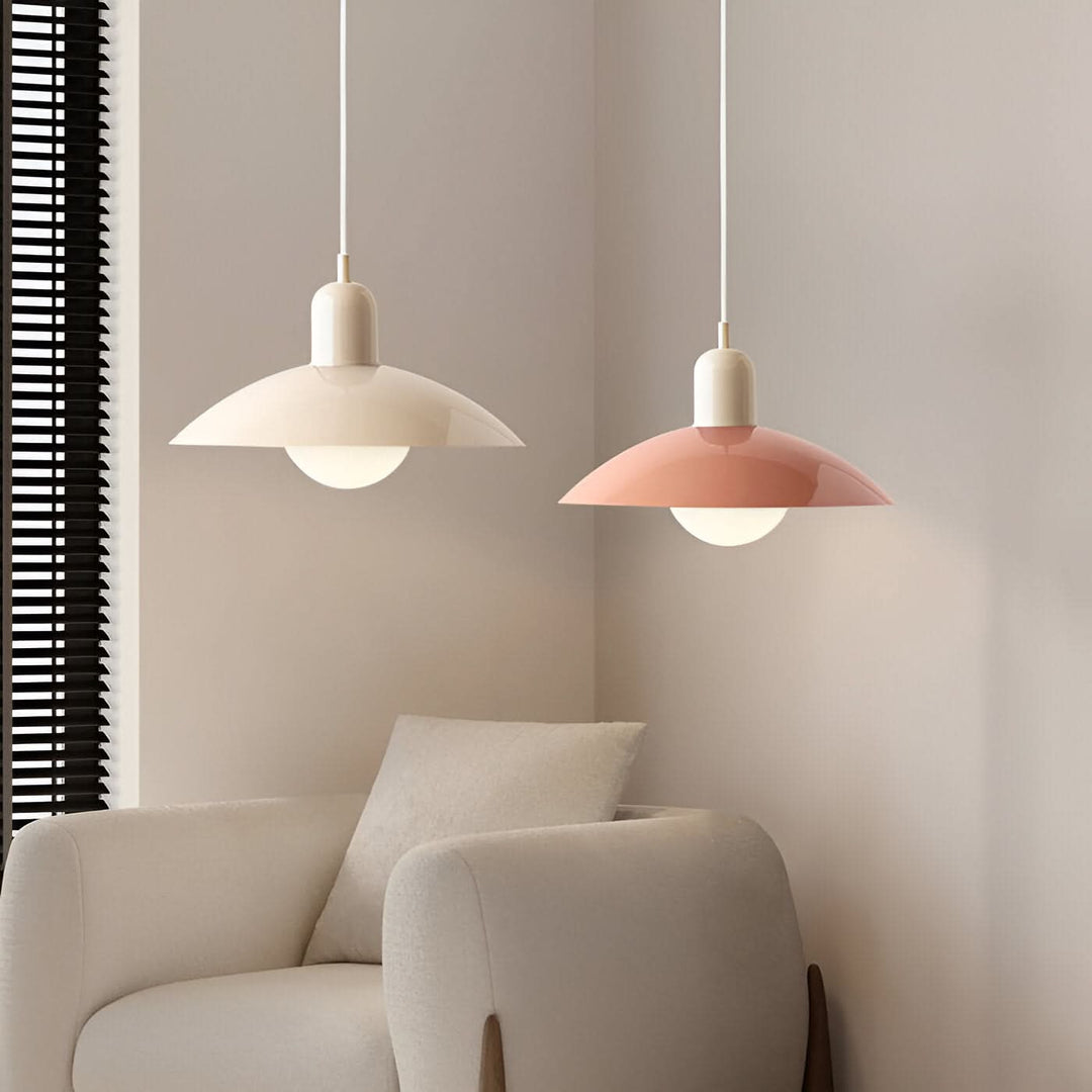 Stornfield | Modern Macaron Bauhaus Pendant Light – Iron Shade
