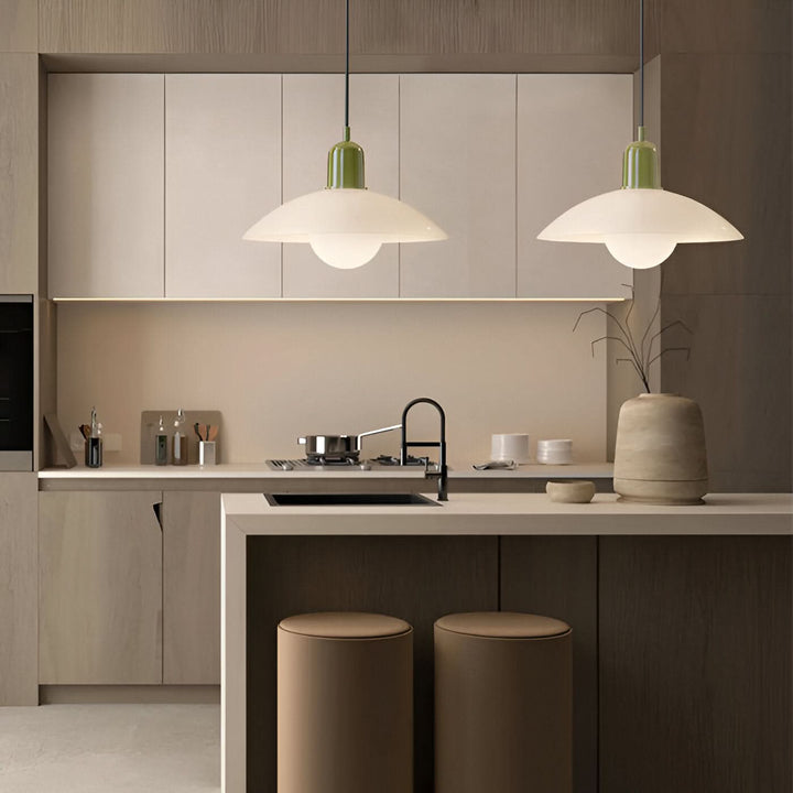 Stornfield | Modern Macaron Bauhaus Pendant Light – Iron Shade
