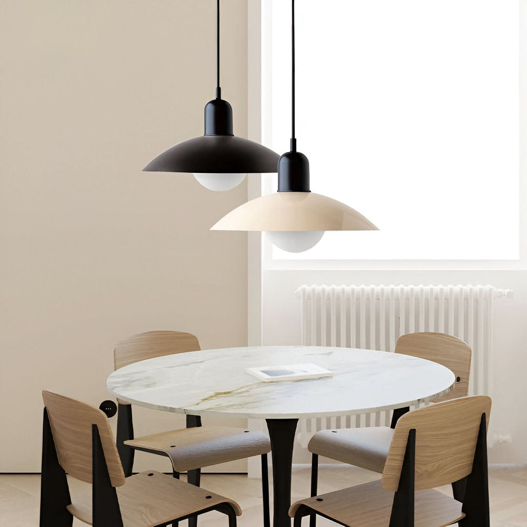 Stornfield | Modern Macaron Bauhaus Pendant Light – Iron Shade