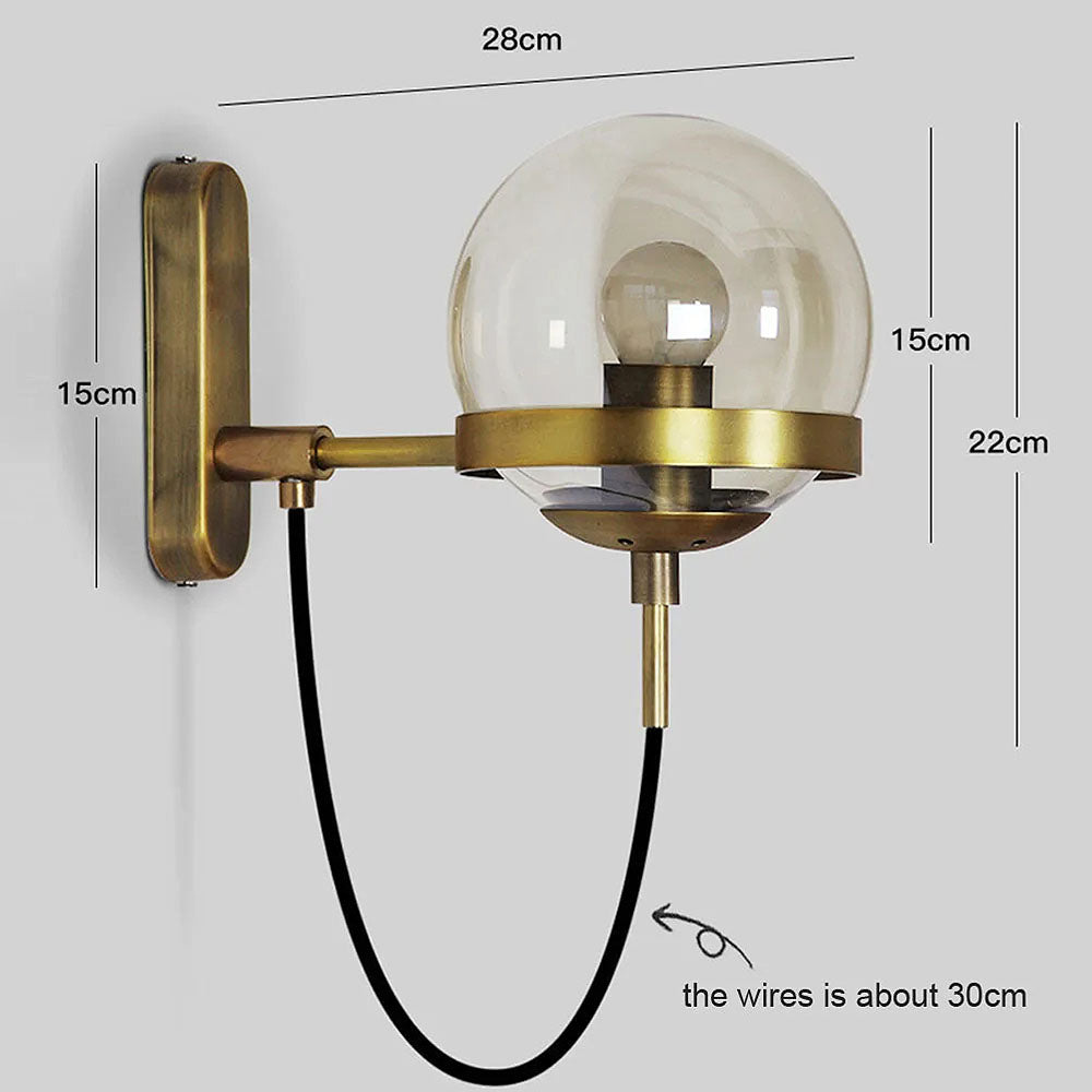 Unique Glass Ball Wall Lamp | Stornfield