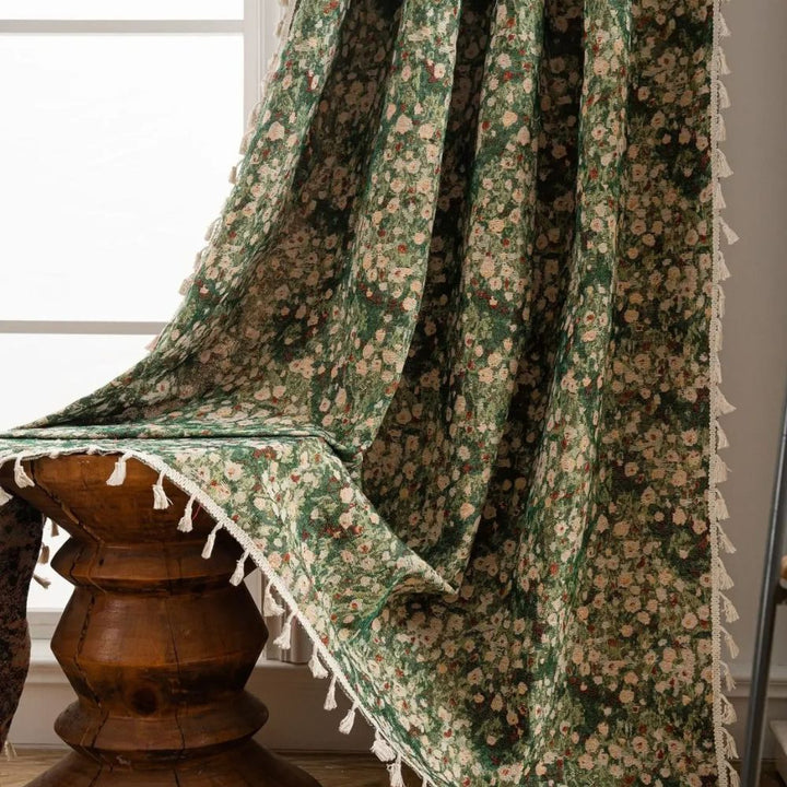 Floral Tassel Curtain Panel | Stornfield