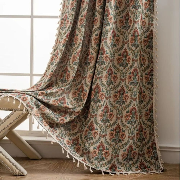 Floral Tassel Curtain Panel | Stornfield