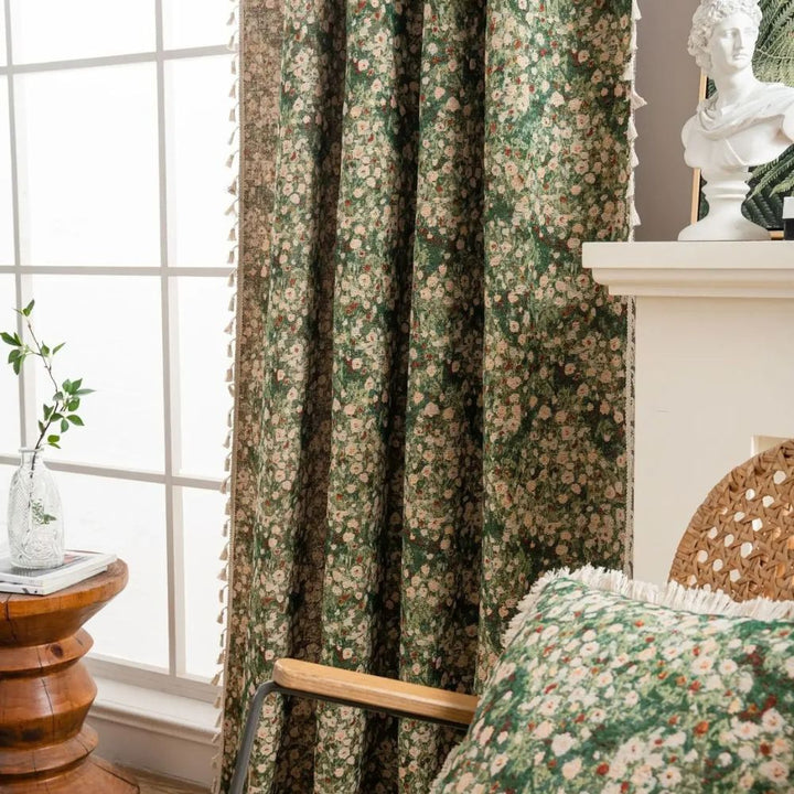 Floral Tassel Curtain Panel | Stornfield