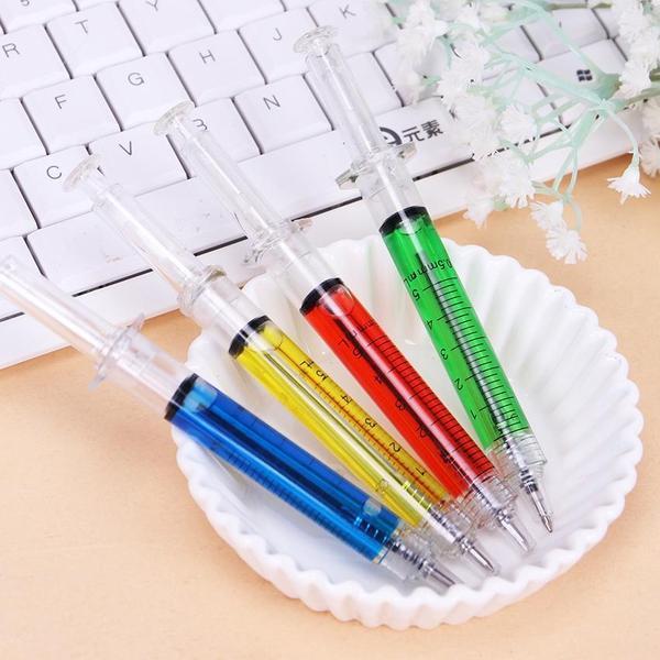 Novelty Injection Syringe Shaped Pen (Set of 4) | Stornfield
