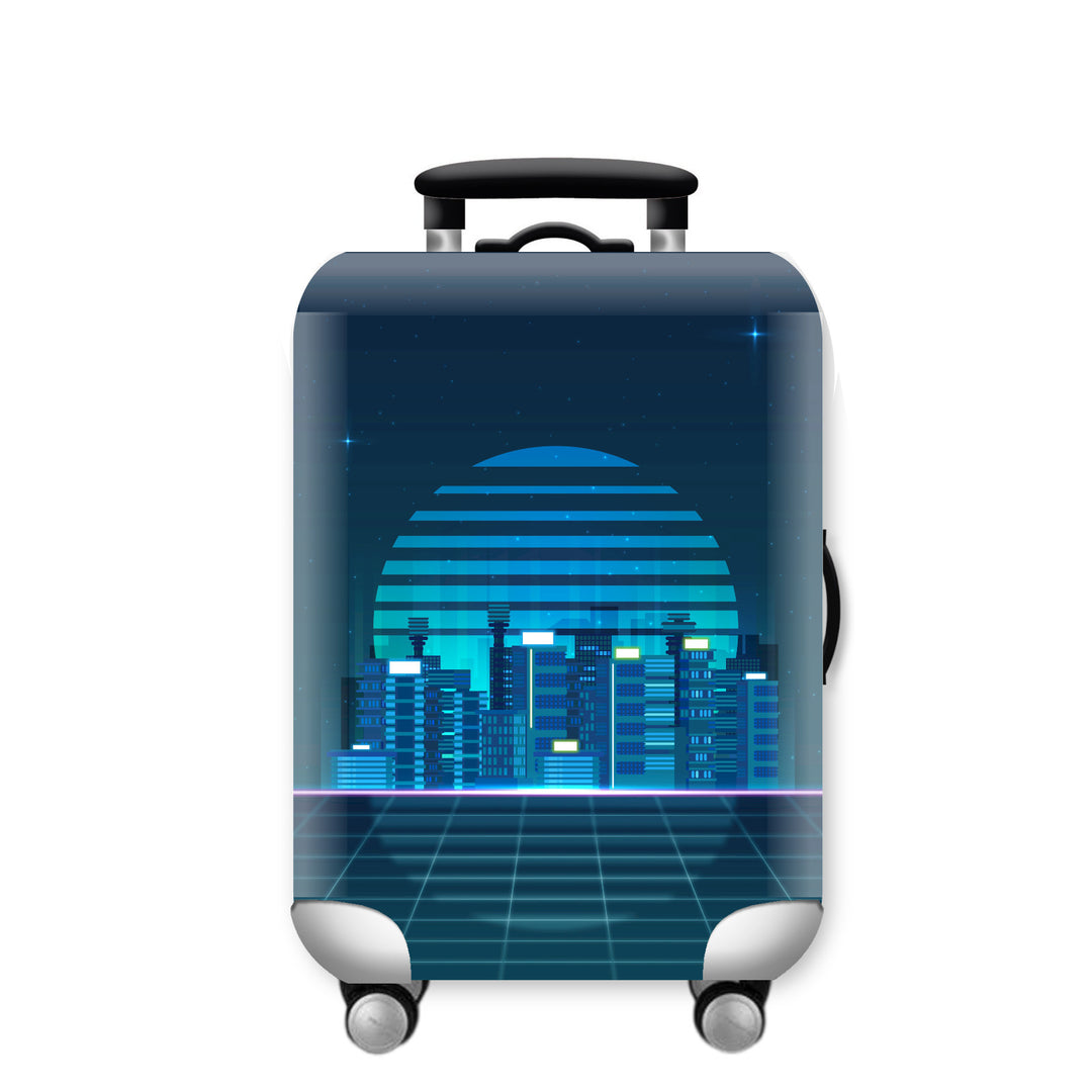 Women Hard Shell Suitcase with Urban Skyline Motif Stornfield