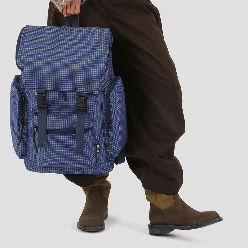 Versatile Multi-Functional Grid Pattern Backpack Stornfield