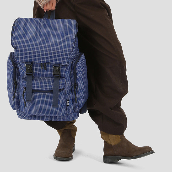 Versatile Multi-Functional Grid Pattern Backpack Stornfield