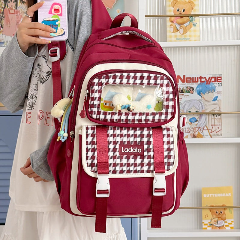Versatile Checkered Patterned Backpack Stornfield