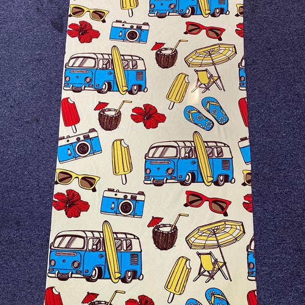 Beach towel with tropical flamingo design Stornfield