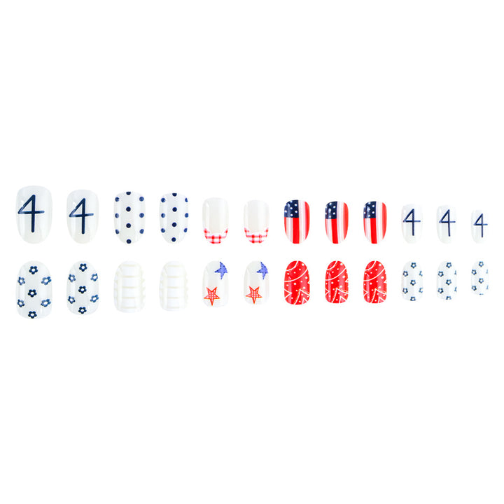 Patriotic Nail Art Design Stornfield
