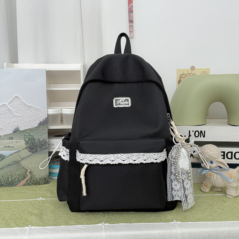 Adorable Lace-Trimmed Backpack Stornfield