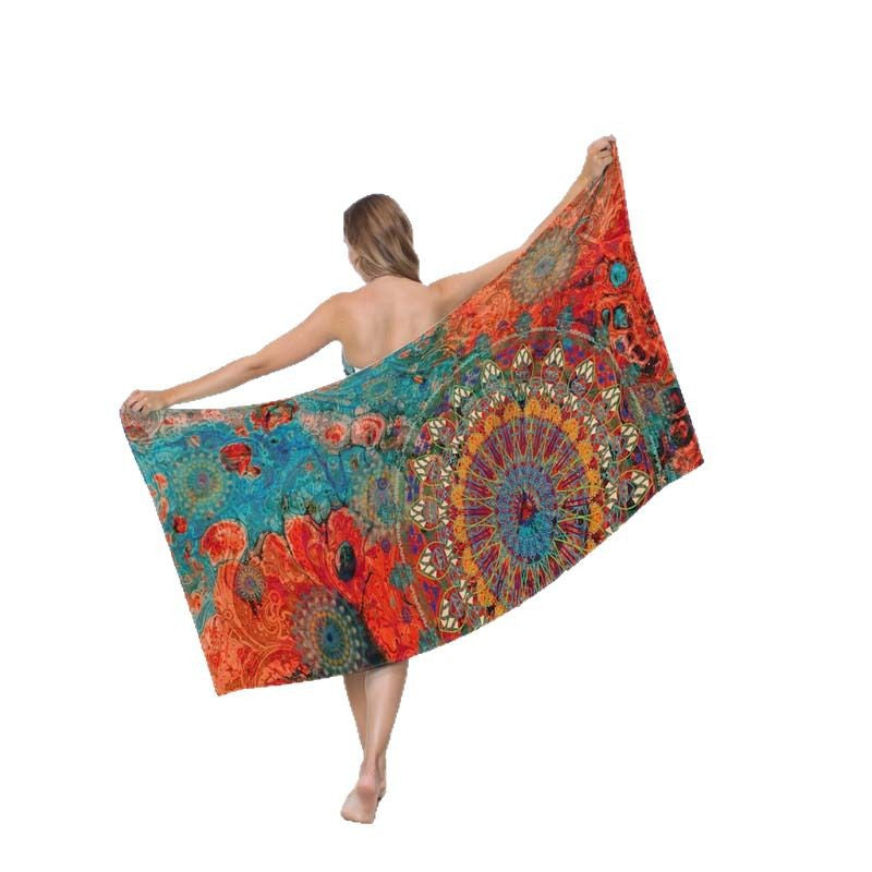 Beach towel with artistic mandala design Stornfield