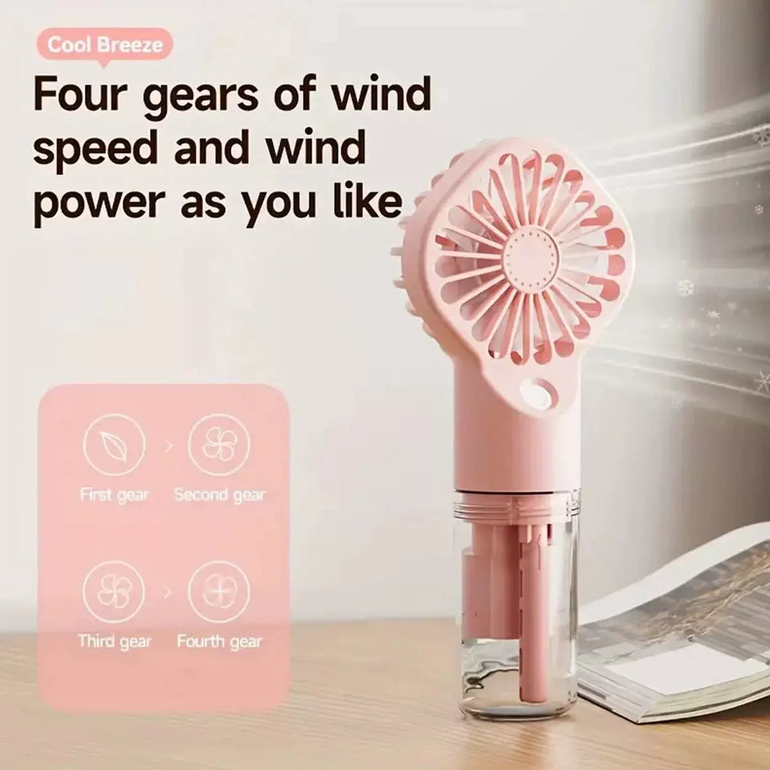 Unisex one size rechargeable handheld mister with removable clear water tank and adjustable airflow Stornfield