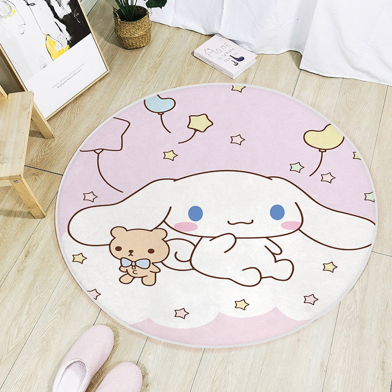 Cute Cartoon Bunny-Themed Area Rug