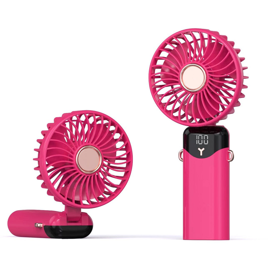 Portable Mini Fan with USB Charging and Digital Display Stornfield
