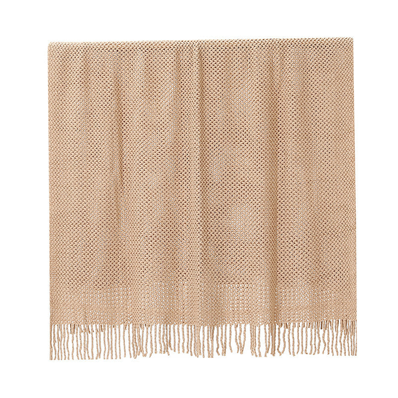 Heavyweight Textured Knit Throw Blanket