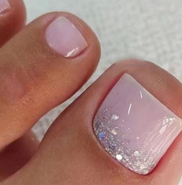 Elegant Glitter Ombre Toe Nail Art Stornfield
