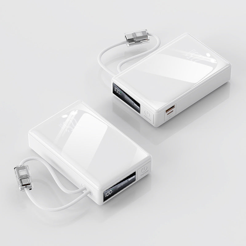 compact power bank with integrated cable and digital charging display Stornfield