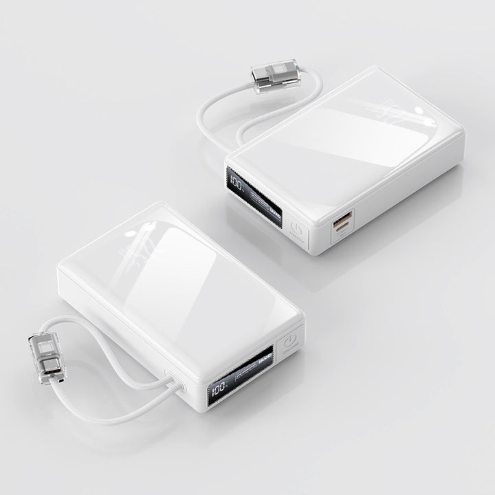 compact power bank with integrated cable and digital charging display Stornfield
