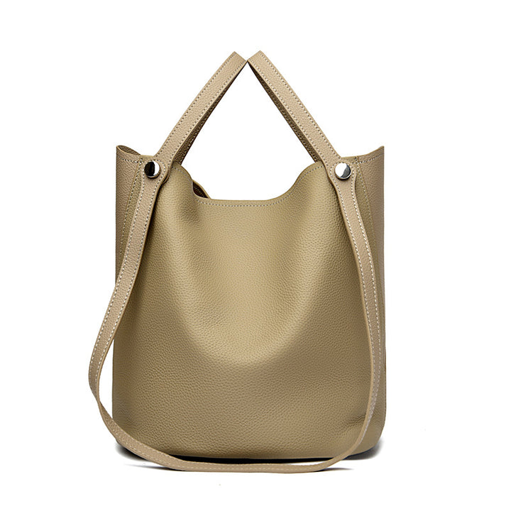 Casual Leather Bucket Bag Stornfield