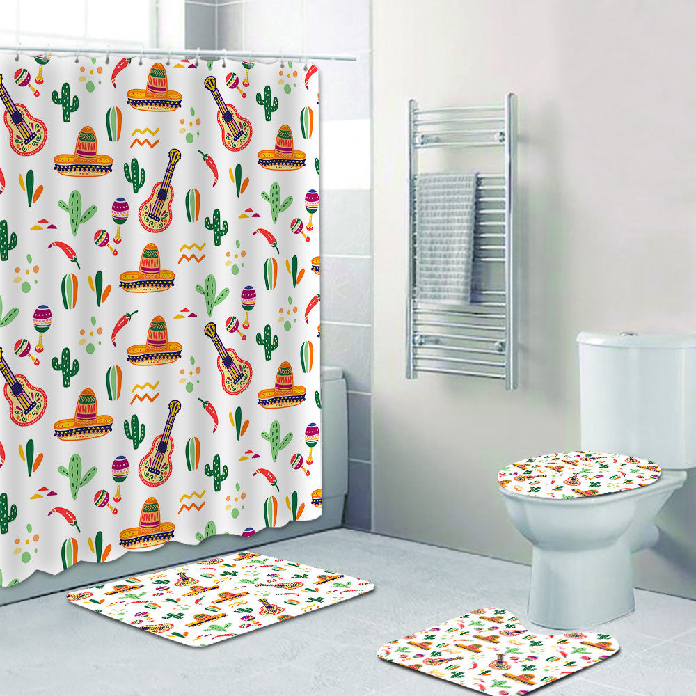 Coffee-Themed Shower Curtain Stornfield