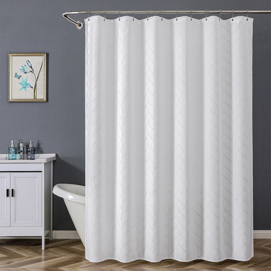 Textured Embossed Shower Curtain Stornfield