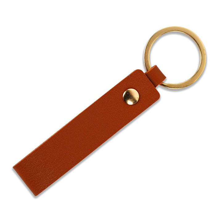 Unisex keychain with stylish faux leather design Kalsten