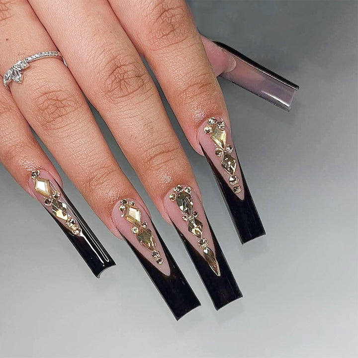 Glamorous Stiletto Press-On Nails with Rhinestone Accents Stornfield 1789085937