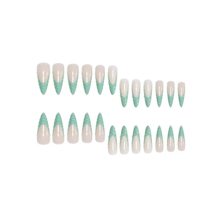 Artistic Shell-Inspired Press-On Nail Extensions Stornfield