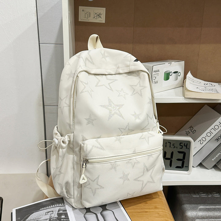Stylish Star-Embellished Casual School Backpack Stornfield