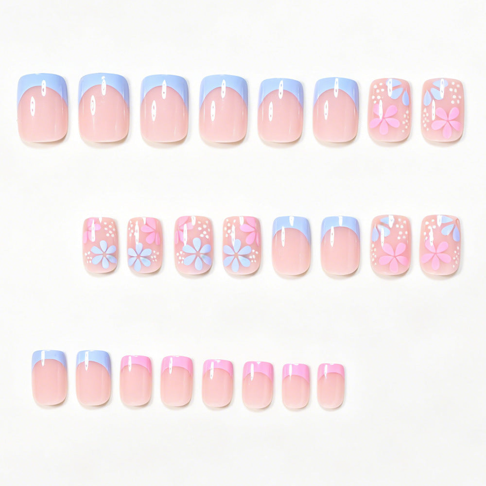 Artistic Floral Press-On Nail Tips Stornfield