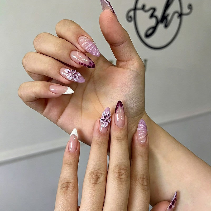 Floral Design Press-On Nail Set Stornfield
