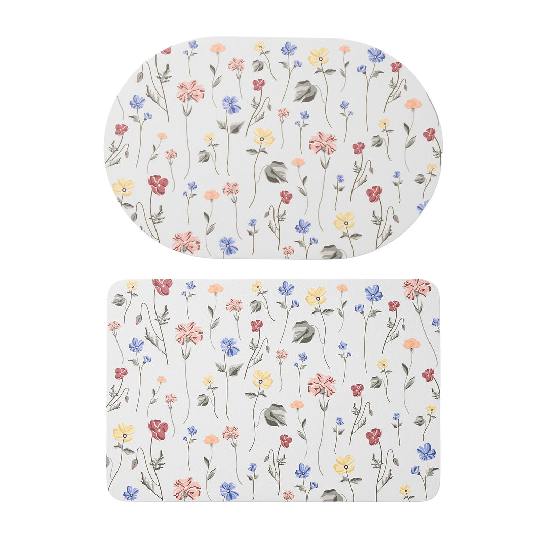 Bathroom Mat Set Stornfield with non-slip soft back underside and fine lace pattern look