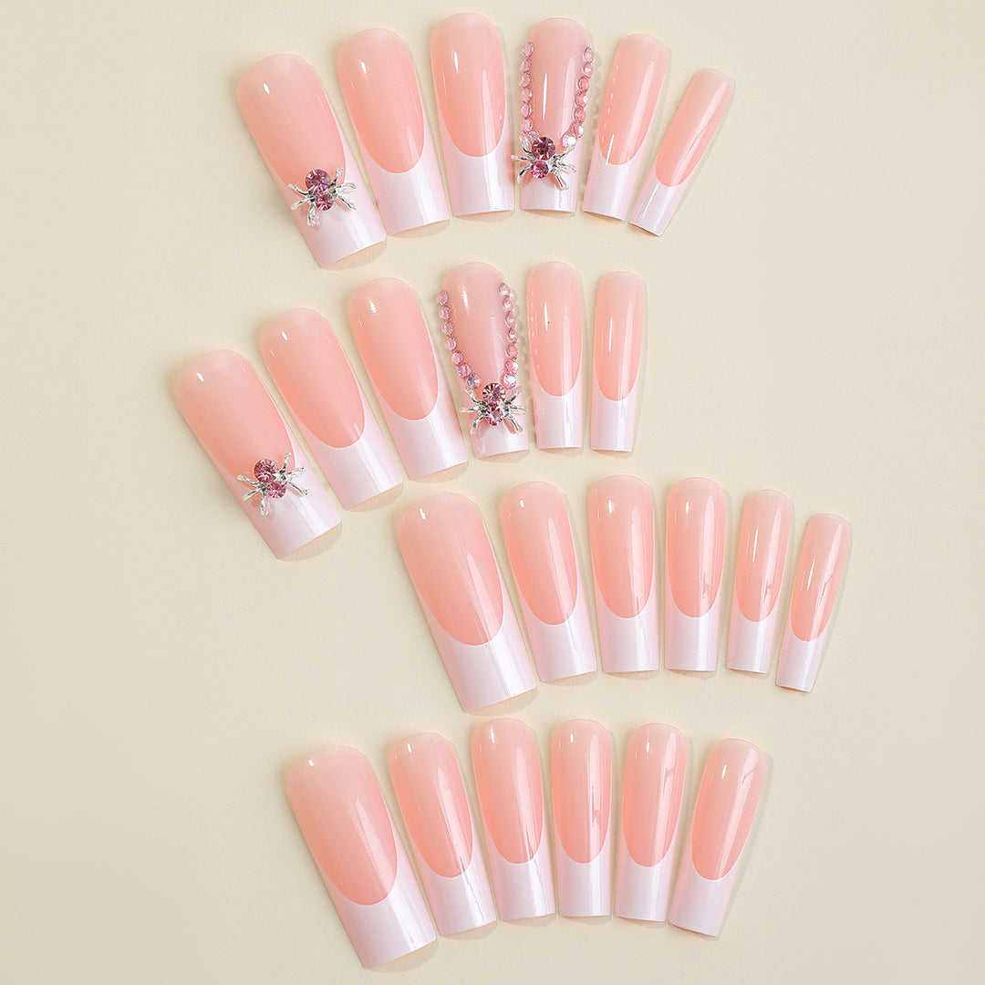 Glamorous artificial nail tips with 3D decorative elements Stornfield