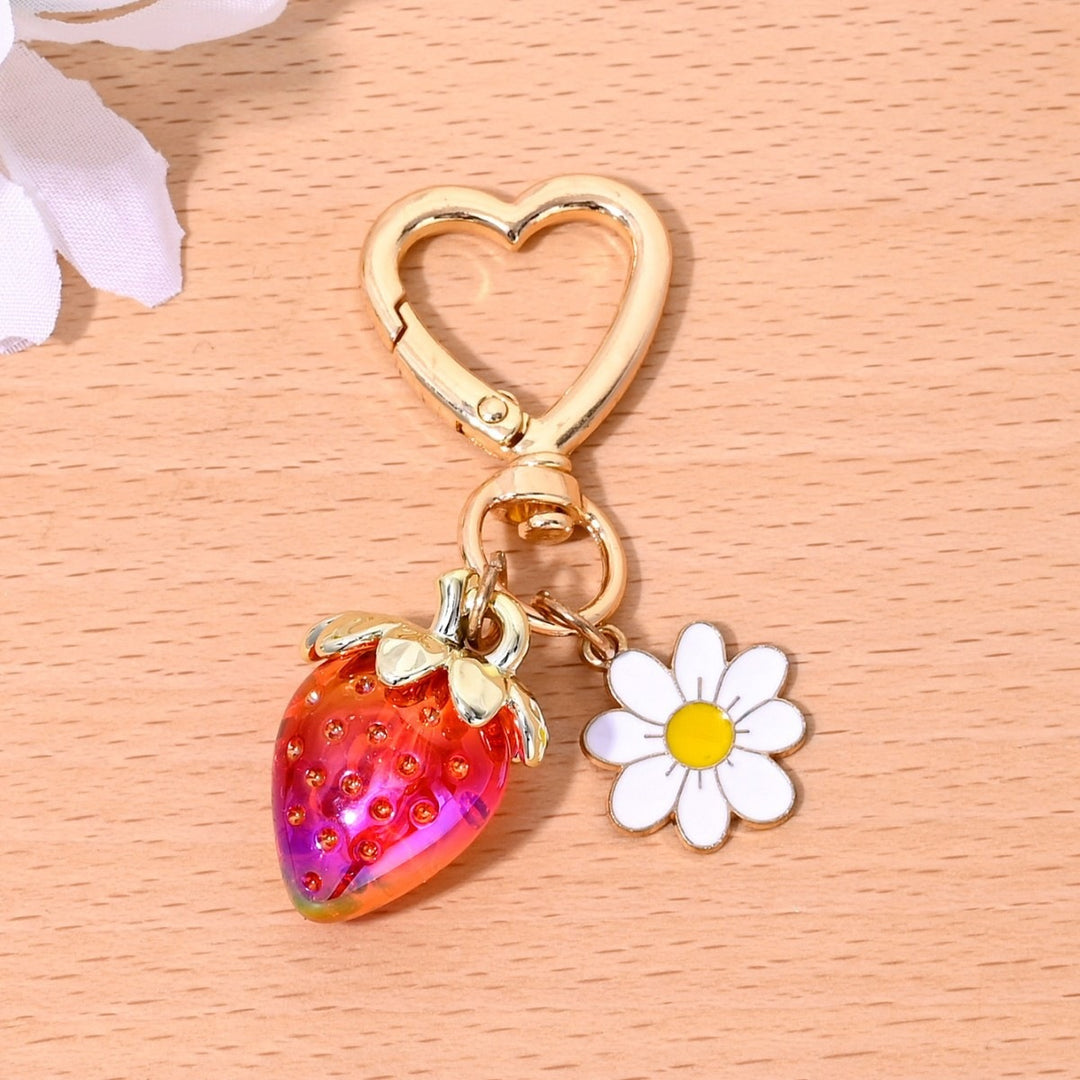 Keychain with Fruity Strawberry Design Stornfield