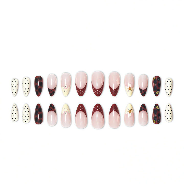 Artistic Floral Gel Nail Extensions Stornfield