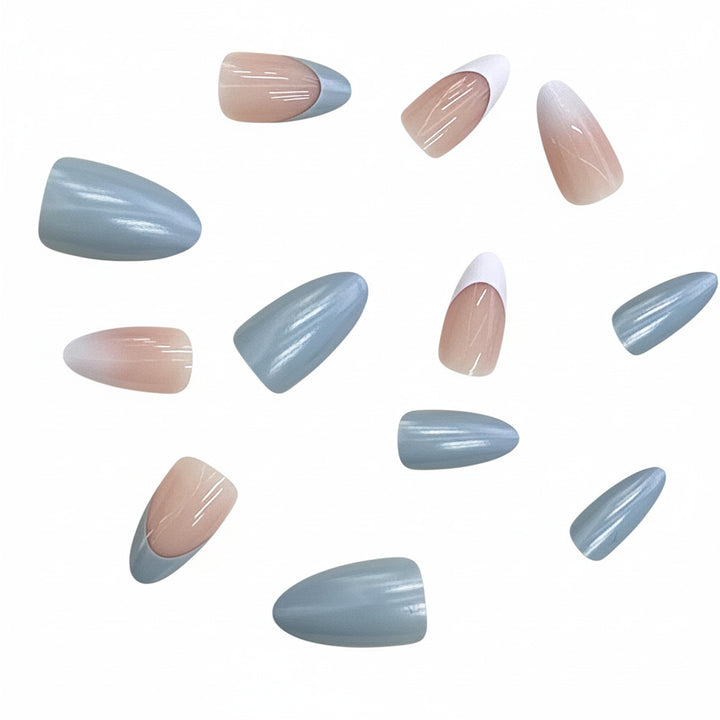 Elegant Ombre Almond-Shaped Press-On Nails Stornfield