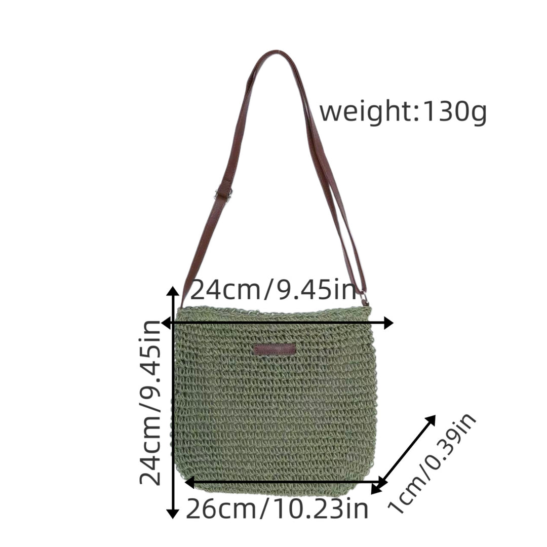 Handbag made of handcrafted natural material with adjustable shoulder strap Stornfield