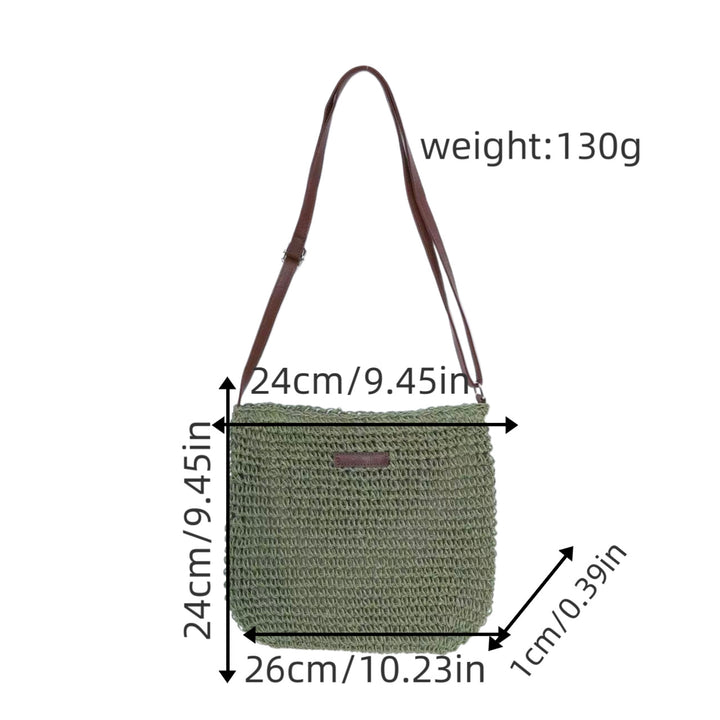 Handbag made of handcrafted natural material with adjustable shoulder strap Stornfield