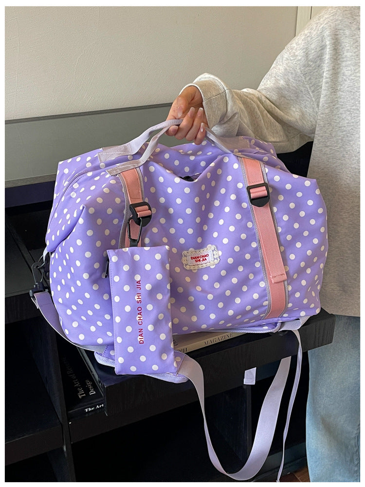 Stylish Polka Dot Travel Duffle