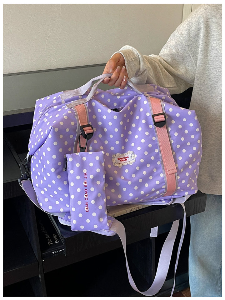 Stylish Polka Dot Travel Duffle