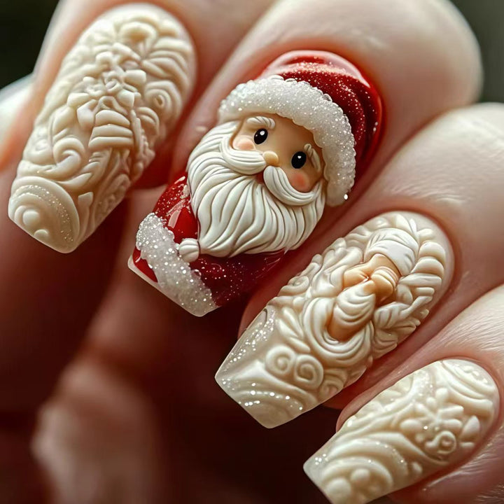 Christmas nail art with festive Santa motif Stornfield