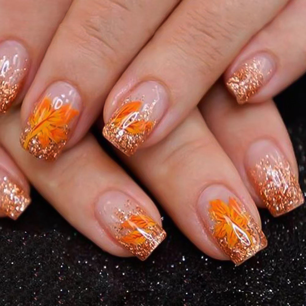 Autumn-Inspired Gel Nail Art Set Stornfield
