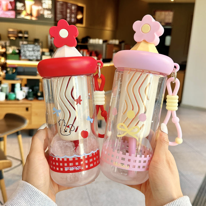 Unisex drinking cup with designs and silicone lid Stornfield