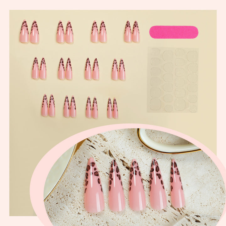 Premium Artistic Leopard Print Press-On Nails Stornfield