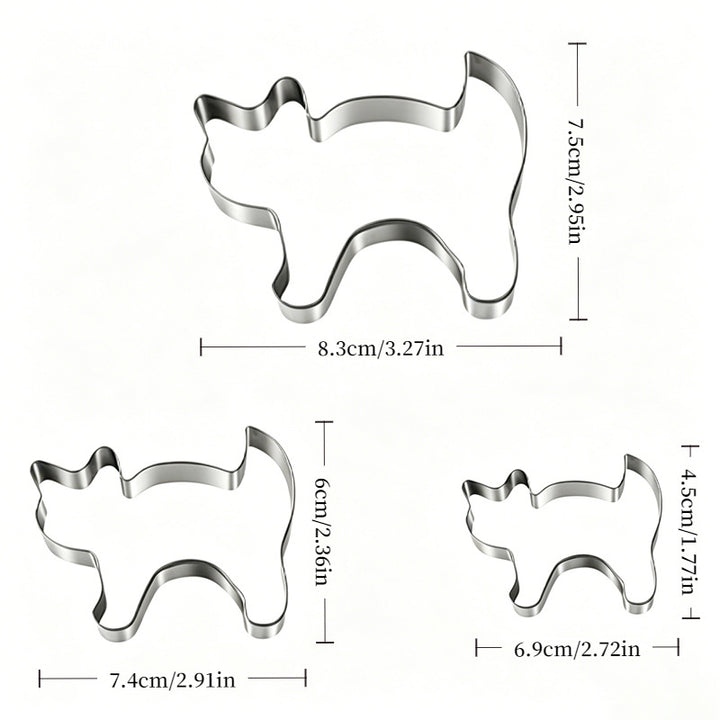Pumpkin cookie cutter set made of stainless steel food safe with smooth edges