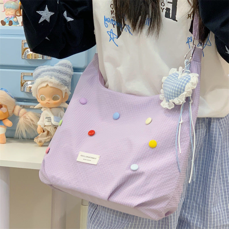 Casual Pop-Embellished Hobo Bag Stornfield